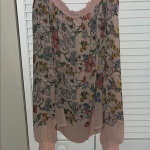 Pink Ruffled Relaxed Blouse